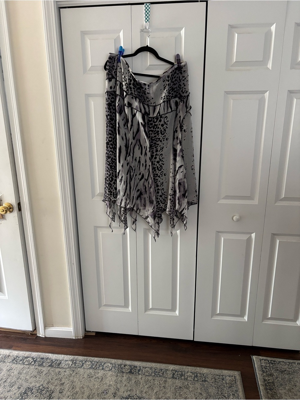 Lightweight Gray Animal-Print Women's Skirt